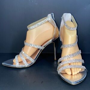 Anne Michelle Rhinestone Strappy Heel